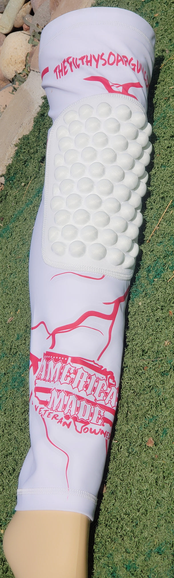 2023 Nasty White and Pink Knee Sleeve W/Integrated Knee Pad