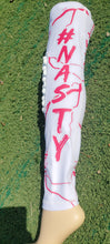 Load image into Gallery viewer, 2023 Nasty White and Pink Knee Sleeve W/Integrated Knee Pad
